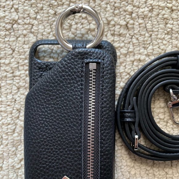 Black leather crossbody phonecase iphone 6/6s/7/8 - Picture 4 of 5